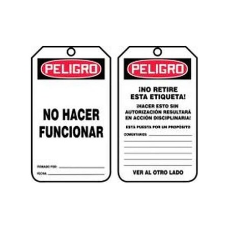 Accuform RP-Plastic, 3-1/4 in Width, 3/8 in Height, , 25 PK SHMDT112PTP